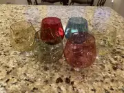 Miniature Glass Flutes Wine Glasses Multicolored Set Of 6