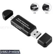 Micro USB OTG to USB 2.0 Adapter SD TF Micro Card Reader For PC Mobile Phone