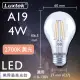 【Luxtek樂施達】買四送一 LED A19球型燈泡 4W E27 白光 5入(燈絲燈 仿鎢絲燈40W LED燈)