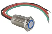 3/4" Piezo Smart Touch Sensor Dimmer Power Switch w Blue Halo Light LED 19mm 12V