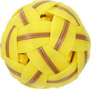 Abaodam Vintage Plastic Football Woven Design Soccer Model for Sports Decor with Net Bag for and Portability Great Educational Present