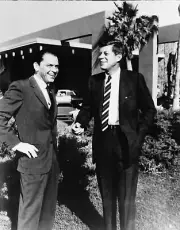 President John F. Kennedy (JFK) and Frank Sinatra 8x10 Photo