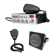 Uniden PC68LTX CB Radio, DRX-9010 External Speaker, DRX-6560 4 Pin Mic, Combo