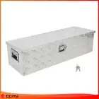 39"X13"X10" PICKUP TRUCK TRUNK BED TOOL BOX TRAILER STORAGE&LOCK ALUMINUM Silver
