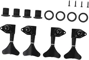 Yardwe 4 Pcs Guitar Knob Metal Button Tool for Guitar Stringed Instrument Tuner Black Metal