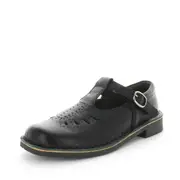 Wilde School Jeanie Girl's School Shoes - Black Smooth