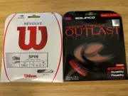 Solinco Outlast 16L 1.25 & Wilson revolve 1.25 17 Tennis String