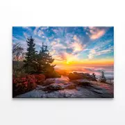 Mountains Sunrise North Carolina Print 100% Australian Made 150 x 100cm (Stretched)