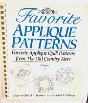 Vintage Favorite Applique Patterns Old Country Store Fold out pages 26 Florals