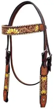 Rafter T Painted Sunflower Browband Headstall NEW