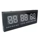 Led Wall Clock Green Digital Large Big Jumbo LED Wall Timer Clock With Calend BU