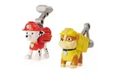 2pc Paw Patrol Action Pup Figurines Rubble Marshall w Uniform Kids 3y+