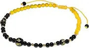 [Wizock] Feng Shui Agate Beaded Anklet Dainty Energy Crystals Boho Ankle Bracelets for Women Adjustable Foot Jewelry Good Luck, Medium, Stone, Agate