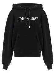 [Off-White] Off-White-Big Logo Bookkish Felpe Bianco/Nero-Donna M