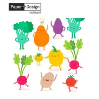 在飛比找momo購物網優惠-【Paper+Design】快樂蔬菜(餐巾紙 蝶谷巴特 餐桌