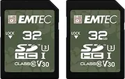 EMTEC 32GB Outdoor SD Card - UHS-I U3 V30 - IPX 7 Protection - Ideal for 4K UHD Videos - 2-Pack
