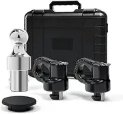 60692, Puck System Gooseneck Hitch Ball Kit, Compatible with 2013-2024 Ford F250 F350 F450, 2016-2024 Chevrolet Silverado, GMC Sierra & Nissan Titan XD, 30000 lbs GTW/ 7500 lbs VTW, 2-5/16 Inch Ball
