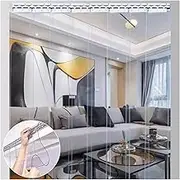Plastic Vinyl PVC Strip Door Curtain, Strip Curtain, Weatherable Industrial Garage Vinyl Strips, 1.6mm Thick, Custom Size for Catering and Cold Rooms.(1.8x2.2m)