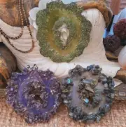 3 Pack Crystal Gemstone & Resin Geode (GEO17)