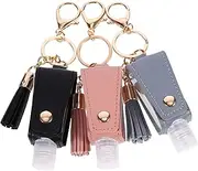 WOFASHPURET 3Pcs Travel Bottle Key Chain Empty Containers for Hand Liquid Lotion Shampoo Portable Lightweight Design for Easy Travel