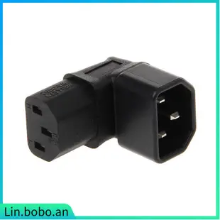 IEC 320 C14 Male To C13 Female 3-Pin UP Angled AC Po Plug Co