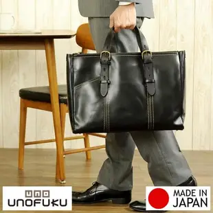 【UNOFUKU】日本製 全牛皮 公事包 三夾層 姬路皮革 手提包 電腦包 斜背包 托特 肩背包