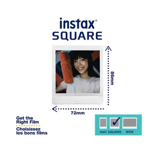 【FUJIFILM 富士】 Instax square SQ 拍立得底片(單盒10入/2盒) 空白底片 台南弘明 方型