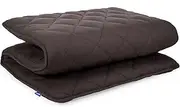 [Aircliff] Japanese Floor Futon Mattress, Tatami Mat Sleeping Pad, Shikibuton, Mattresses Topper, Roll Up Dormitory Mattress, Foldable & Portable Floor Lounger Bed, Guest Bed(Grey, Queen)