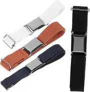 [Beavorty] 4pcs Elastic Waist Belts for Flexible Stretchy Belts for Boys Comfortable Fit for Dresses Jeans and School Uniforms Lightweight and Stylish Accessories and