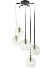 [Oriel Lighting] Reno Pendant Light Clear Glass 5lt