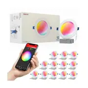 JULLISON 6 Inch LED Smart Slim Recessed Pot Light, WiFi APP& Voice Control, 1...