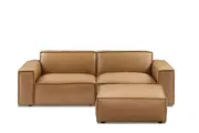 Jonathan Leather Sofa with Ottoman