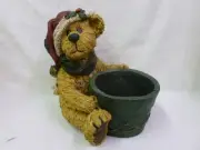 Boyds Bear St. Nick Garden Statue 6514535 Santa Claus Christmas Flower Pot NIB