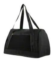PACO RABANNE Unisex DUFFLE Carry-On WEEKEND Gym BAG Front MESH POCKET Black