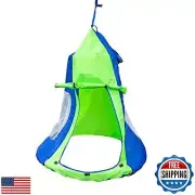 Kids Hanging Swing Tent Cover-Waterproof Hammock Chair Play House Castle Nest