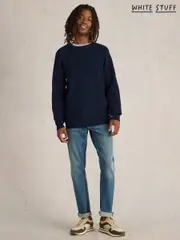 White Stuff Blue Attadale Crew Neck Jumper (F25087) | $104
