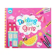 JarMelo Doodling Book for Girls - Creative Activity, Non-Toxic, Safe for Kids