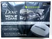 Dove Men Care Charcoal Clay Exfoliating 3 In 1 Hand Body Face 8 Bar Soap