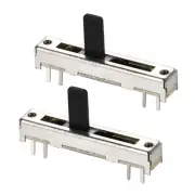 Variable Resistors 35mm Straight Slide Potentiometer B100K Ohm Dual Channel 2pcs
