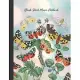 Blank Sheet Music Notebook: music manuscript paper with12 plain staffs / staves and cover featuring antique butterfly illustrations