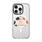 iPhone 16 Pro Clear Case MagSafe Compatible English Bulldog Kisses