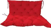 Porch Swing Cushions, Garden Swing Seat Cushions with Backrest 2-3 SeaterOutdoor Swing Replacement Cushions, Outdoor Bench Cushions, Waterproof(Size:60x40,Color:Red)