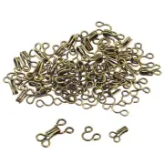 60pcs 14.5mm Sewing Hooks and Eyes Closure for Bra Trousers Skirt Dress, Bronze