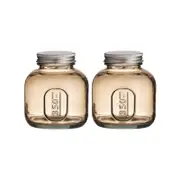 2PK Ladelle Eco Recycled Rustico 350ml Smoke Storage Jar Bottle Container