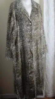NWT CDW 2X Art-to-Wear AMAZING Animal Fringe Furry Long Hair Duster Coat Jacket