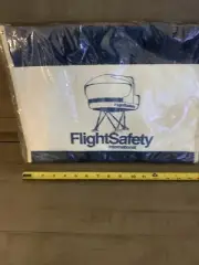 Vintage Flight Safety International Academy Canvas Tote Bag Blue Logo New in Bag