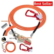 Reliable 16ft Tree Climbing Flipline - Steel Core with Superior Safety Features