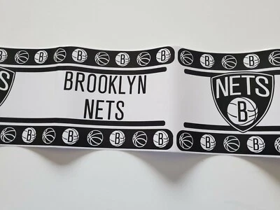 BROOKLYN NETS NBA PEEL & STICK WALLPAPER BORDER. 5'' X 15'. NEW