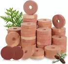 70 Pack Cedar Rings for Clothes Storage, Cedar Blocks for Closet Drawer Shoe