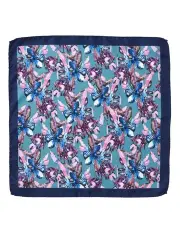 [Dom Bagnato] Astratto Silk Pochette in Teal